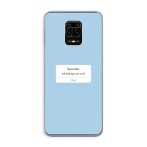 Reminder: Xiaomi Redmi Note 9 Pro Transparant Hoesje