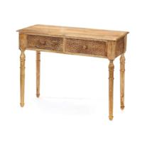 Zijtafel met 2 lades Gift Decor 39 39 Bruin 98 x 77 x 42 cm Lakens