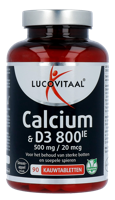Lucovitaal Calcium 500mg & D3 Kauwtabletten
