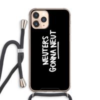 Neuters (zwart): iPhone 11 Pro Max Transparant Hoesje met koord