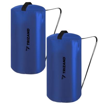 Trizand slaapzak - 2x - blauw - 200 x 75 cm - 0,9 kg - kamperen - slaapzak/dekbed - 2 in 1