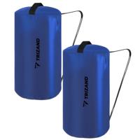 Trizand slaapzak - 2x - blauw - 200 x 75 cm - 0,9 kg - kamperen - slaapzak/dekbed - 2 in 1