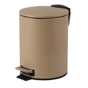 Pedaalemmer Toulon - beige - 3 liter - metaal - 17 x 23 cm - soft-close