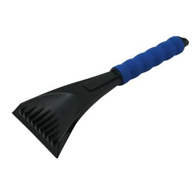 IJskrabber - zwart/blauw - softgrip handvat - 28 cm - kunststof - ruiten krabbers