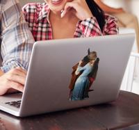 Laptopsticker de kus Hayez