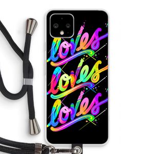 Loves: Pixel 4 Transparant Hoesje met koord