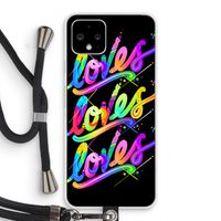 Loves: Pixel 4 Transparant Hoesje met koord