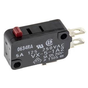 Omron VX-5-1A2 Microschakelaar 30 V/DC 5 A 1x aan/(aan) 1 stuk(s) Bag