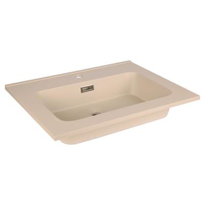 Differnz Elin wastafel kunstmarmer | mat taupe | 61 x 46.5 x 1.5 cm