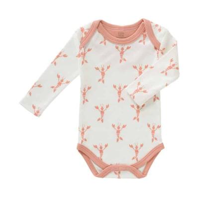 Fresk romper lange mouw Lobster Coral Pink-6-12 mnd
