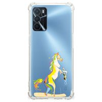 OPPO A16 | A16s | A54s Stevig Bumper Hoesje Horse Color - thumbnail