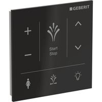 Geberit Aquaclean Sela wandbedieningspaneel 9.3x9.3cm Glas Zwart 147.041.SJ.1