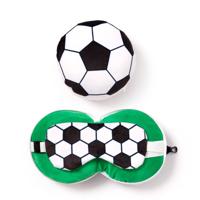 Relaxeazzz Football Rond Reiskussen & Slaapmasker