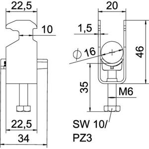 OBO Bettermann 1186409 Beugelklem 1 stuk(s)