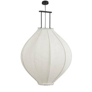 Mica Decorations Pego Hanglamp - H94 x Ø70 cm - Linnen - Off White