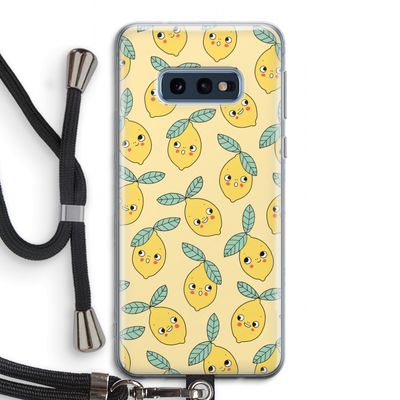 Citroenen: Samsung Galaxy S10e Transparant Hoesje met koord