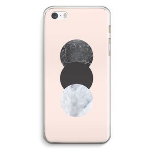 Marmeren cirkels: iPhone 5 / 5S / SE Transparant Hoesje