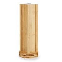 Arte R. Koffie cup/capsule houder/dispenser - bamboe hout - voor 20 cups - D11 x H30 cm   -