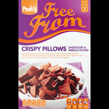 Peak&apos;s Free From Crispy Pillows met Choco & Vanillevulling 150 g bij Jumbo