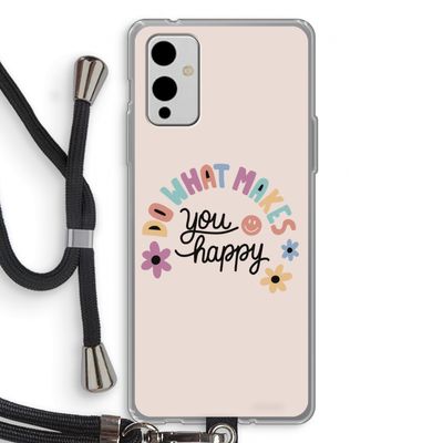 Happy days: OnePlus 9 Transparant Hoesje met koord