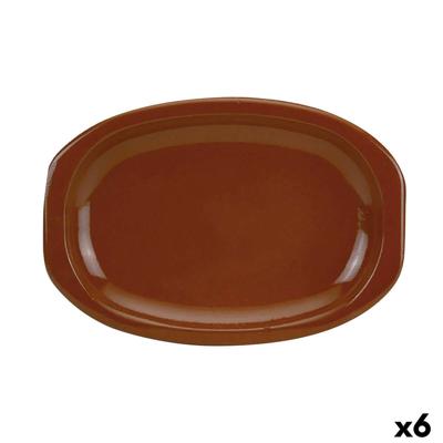 Serveerschaal Raimundo Barro Profesional Aardewerk Bruin 6 Stuks 36 x 25 cm