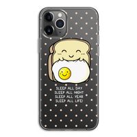 Sleep All Day: iPhone 11 Pro Transparant Hoesje