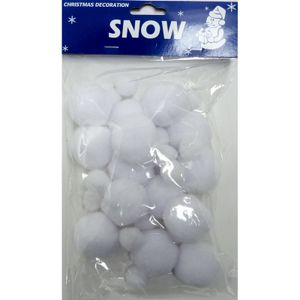 1x Sneeuwballen slingers 150 cm sneeuwversiering