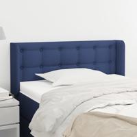 Hoofdbord met randen 103x16x78/88 cm stof blauw