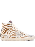 Golden Goose Mid Star zebra-print sneakers - Tons neutres