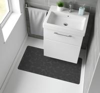 Grijs rotseffect vinyl tapijt badkamer