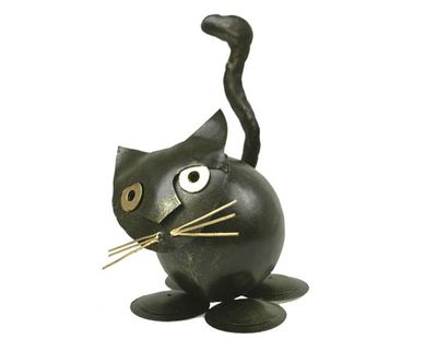 Metalen Kat Antiek Bola