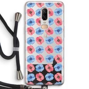 Klaproosjes: OnePlus 6 Transparant Hoesje met koord