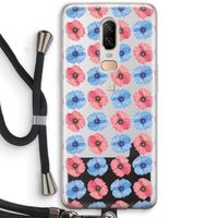 Klaproosjes: OnePlus 6 Transparant Hoesje met koord