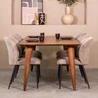 LABEL51 Eetkamertafel Fly - Nature Smooth - Mangohout - 190 cm