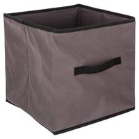 Opbergmand/kastmand - 29 liter - taupe - 31 x 31 x 31 cm - thumbnail