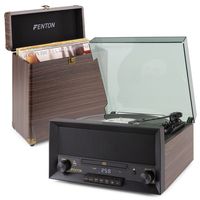 Fenton RP135W platenspeler met Bluetooth, mp3 / CD speler en Fenton RP135W platenspeler met Bluetooth, mp3 / CD speler en