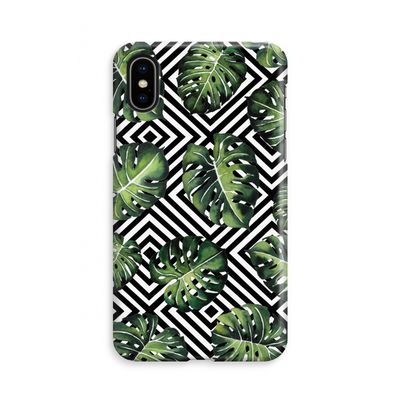 Geometrische jungle: iPhone Xs Volledig Geprint Hoesje