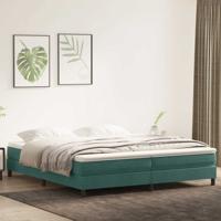 Bed boxspring zonder matras 200x210 cm fluweel donkergroen