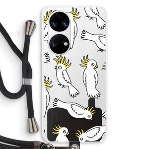 Papegaai: Huawei P50 Transparant Hoesje met koord