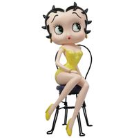 Betty Boop Op Stoel Gele Glitter Jurk