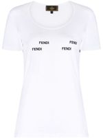 Fendi Pre-Owned t-shirt à logo brodé (années 1990-2000) - Blanc