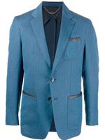 Billionaire blazer boutonné à logo brodé - Bleu