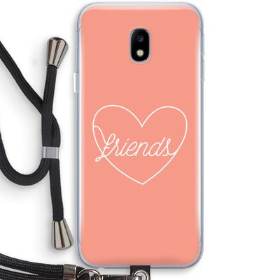 Friends heart: Samsung Galaxy J3 (2017) Transparant Hoesje met koord
