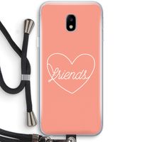 Friends heart: Samsung Galaxy J3 (2017) Transparant Hoesje met koord