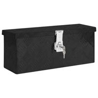 VidaXL Opbergbox 50x15x20,5 cm aluminium zwart