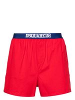 DSQUARED2 boxer en coton à taille logo - Rouge