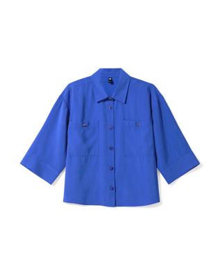 HEMA Damesblouse Dora Boxy Blauw (blauw)