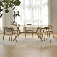 Ethnicraft Eettafel 'X' Geolied Eikenhout, 200 x 100cm Ethnicraft Eettafel 'X' Geolied Eikenhout, 200 x 100cm