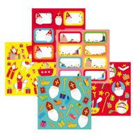 Sinterklaas cadeau stickers - naam stickers - 15 vellen