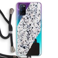Gespikkelde marmer: Oppo A72 Transparant Hoesje met koord